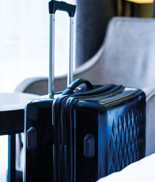 Business travel with luggage