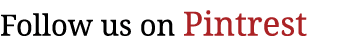 Follow us on Pintrest