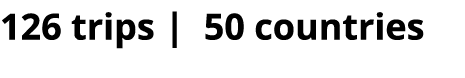 126 trips   50 countries
