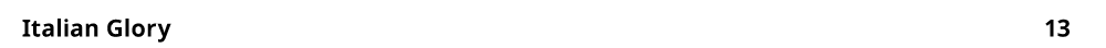 Italian Glory 13