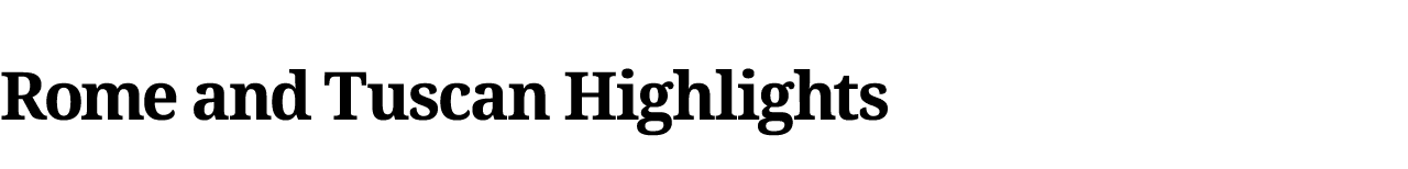 Rome and Tuscan Highlights Card