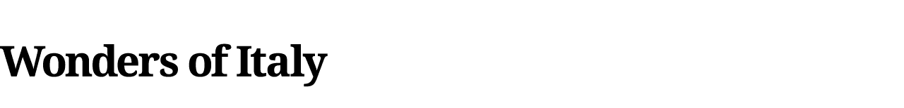 Wonders of Italy card