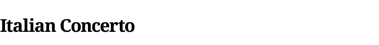 Italian Concerto
