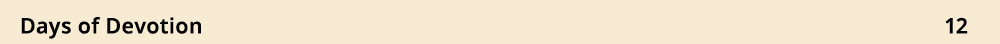 Days of Devotion 12 
