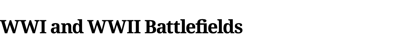 WWI and WWII Battlefields