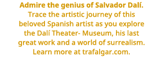Admire the genius of Salvador Dalí  Trace the artistic journey of this beloved Spanish artist as you explore the Dalí   