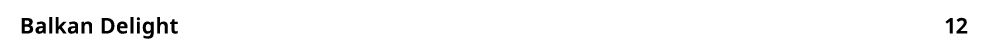 Balkan Delight 12 