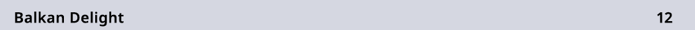 Balkan Delight 12 