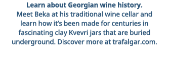 Learn about Georgian wine history  Meet Beka at his traditional wine cellar and learn how it s been made for centurie   