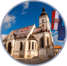 C157H8 Late Gothic church of St  Mark's Church (Crkva sv  Marka) , Zagreb, Croatia
