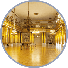 H6H0WM Armorial Hall, Hermitage Museum, St Petersburg, Russia