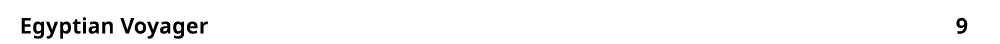 Egyptian Voyager 9 