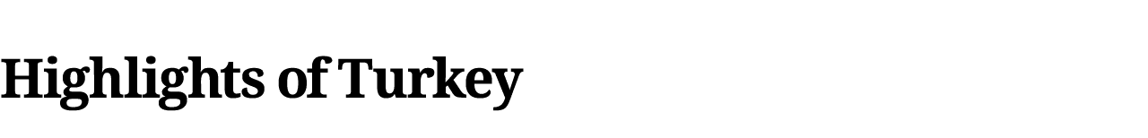 Highlights of Turkey