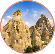 Uchisar in Cappadocia, Turkey